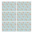 thumbnail image 1 of Pioneer Flower Floral Print Pattern Summer Placemats Table Placemats Set Of 6-Linen Kitchen Washable Placemats Table Mats 12x18 Inch Non-Slip Heat Resistant, 1 of 5