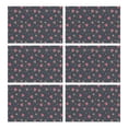 thumbnail image 1 of Pioneer Flower Floral Print Pattern Summer Placemats Table Placemats Set Of 6-Linen Kitchen Washable Placemats Table Mats 12x18 Inch Non-Slip Heat Resistant, 1 of 5