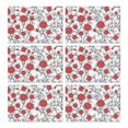 thumbnail image 1 of Pioneer Flower Floral Print Pattern Summer Placemats Table Placemats Set Of 6-Linen Kitchen Washable Placemats Table Mats 12x18 Inch Non-Slip Heat Resistant, 1 of 5
