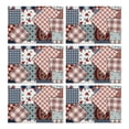 thumbnail image 1 of Pioneer Flower Floral Print Pattern Summer Placemats Table Placemats Set Of 6-Linen Kitchen Washable Placemats Table Mats 12x18 Inch Non-Slip Heat Resistant, 1 of 5