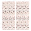 thumbnail image 1 of Pioneer Flower Floral Print Pattern Summer Placemats Table Placemats Set Of 6-Linen Kitchen Washable Placemats Table Mats 12x18 Inch Non-Slip Heat Resistant, 1 of 5