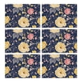 thumbnail image 1 of Pioneer Flower Floral Print Pattern Summer Placemats Table Placemats Set Of 6-Linen Kitchen Washable Placemats Table Mats 12x18 Inch Non-Slip Heat Resistant, 1 of 5
