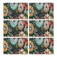 thumbnail image 1 of Pioneer Flower Floral Print Pattern Summer Placemats Table Placemats Set Of 6-Linen Kitchen Washable Placemats Table Mats 12x18 Inch Non-Slip Heat Resistant, 1 of 5