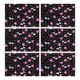 thumbnail image 1 of Pioneer Flower Floral Print Pattern Summer Placemats Table Placemats Set Of 6-Linen Kitchen Washable Placemats Table Mats 12x18 Inch Non-Slip Heat Resistant, 1 of 5