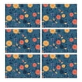 thumbnail image 1 of Pioneer Flower Floral Print Pattern Summer Placemats Table Placemats Set Of 6-Linen Kitchen Washable Placemats Table Mats 12x18 Inch Non-Slip Heat Resistant, 1 of 5