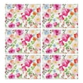 thumbnail image 1 of Pioneer Flower Floral Print Pattern Summer Placemats Table Placemats Set Of 6-Linen Kitchen Washable Placemats Table Mats 12x18 Inch Non-Slip Heat Resistant, 1 of 5