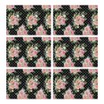 thumbnail image 1 of Pioneer Flower Floral Print Pattern Summer Placemats Table Placemats Set Of 6-Linen Kitchen Washable Placemats Table Mats 12x18 Inch Non-Slip Heat Resistant, 1 of 5