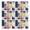 thumbnail image 1 of Pioneer Flower Floral Print Pattern Summer Placemats Table Placemats Set Of 6-Linen Kitchen Washable Placemats Table Mats 12x18 Inch Non-Slip Heat Resistant, 1 of 5