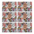thumbnail image 1 of Pioneer Flower Floral Print Pattern Summer Placemats Table Placemats Set Of 6-Linen Kitchen Washable Placemats Table Mats 12x18 Inch Non-Slip Heat Resistant, 1 of 5