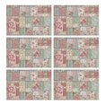 thumbnail image 1 of Pioneer Flower Floral Print Pattern Summer Placemats Table Placemats Set Of 6-Linen Kitchen Washable Placemats Table Mats 12x18 Inch Non-Slip Heat Resistant, 1 of 5