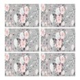 thumbnail image 1 of Pioneer Flower Floral Print Pattern Summer Placemats Table Placemats Set Of 6-Linen Kitchen Washable Placemats Table Mats 12x18 Inch Non-Slip Heat Resistant, 1 of 5
