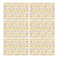 thumbnail image 1 of Pioneer Flower Floral Print Pattern Summer Placemats Table Placemats Set Of 6-Linen Kitchen Washable Placemats Table Mats 12x18 Inch Non-Slip Heat Resistant, 1 of 5