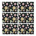 thumbnail image 1 of Pioneer Flower Floral Print Pattern Summer Placemats Table Placemats Set Of 6-Linen Kitchen Washable Placemats Table Mats 12x18 Inch Non-Slip Heat Resistant, 1 of 5