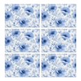 thumbnail image 1 of Pioneer Flower Floral Print Pattern Summer Placemats Table Placemats Set Of 6-Linen Kitchen Washable Placemats Table Mats 12x18 Inch Non-Slip Heat Resistant, 1 of 5