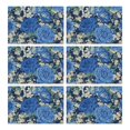 thumbnail image 1 of Pioneer Flower Floral Print Pattern Summer Placemats Table Placemats Set Of 6-Linen Kitchen Washable Placemats Table Mats 12x18 Inch Non-Slip Heat Resistant, 1 of 5