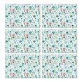 thumbnail image 1 of Pioneer Flower Floral Print Pattern Summer Placemats Table Placemats Set Of 6-Linen Kitchen Washable Placemats Table Mats 12x18 Inch Non-Slip Heat Resistant, 1 of 5