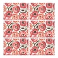 thumbnail image 1 of Pioneer Flower Floral Print Pattern Summer Placemats Table Placemats Set Of 6-Linen Kitchen Washable Placemats Table Mats 12x18 Inch Non-Slip Heat Resistant, 1 of 5