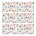 thumbnail image 1 of Pioneer Flower Floral Print Pattern Summer Placemats Table Placemats Set Of 6-Linen Kitchen Washable Placemats Table Mats 12x18 Inch Non-Slip Heat Resistant, 1 of 5