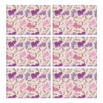 thumbnail image 1 of Pioneer Flower Floral Print Pattern Summer Placemats Table Placemats Set Of 6-Linen Kitchen Washable Placemats Table Mats 12x18 Inch Non-Slip Heat Resistant, 1 of 5