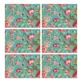 thumbnail image 1 of Pioneer Flower Floral Print Pattern Summer Placemats Table Placemats Set Of 6-Linen Kitchen Washable Placemats Table Mats 12x18 Inch Non-Slip Heat Resistant, 1 of 5