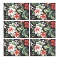 thumbnail image 1 of Pioneer Flower Floral Print Pattern Summer Placemats Table Placemats Set Of 6-Linen Kitchen Washable Placemats Table Mats 12x18 Inch Non-Slip Heat Resistant, 1 of 5