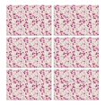 thumbnail image 1 of Pioneer Flower Floral Print Pattern Summer Placemats Table Placemats Set Of 6-Linen Kitchen Washable Placemats Table Mats 12x18 Inch Non-Slip Heat Resistant, 1 of 5