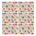 thumbnail image 1 of Pioneer Flower Floral Print Pattern Summer Placemats Table Placemats Set Of 6-Linen Kitchen Washable Placemats Table Mats 12x18 Inch Non-Slip Heat Resistant, 1 of 5