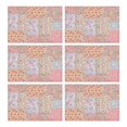 thumbnail image 1 of Pioneer Flower Floral Print Pattern Summer Placemats Table Placemats Set Of 6-Linen Kitchen Washable Placemats Table Mats 12x18 Inch Non-Slip Heat Resistant, 1 of 5
