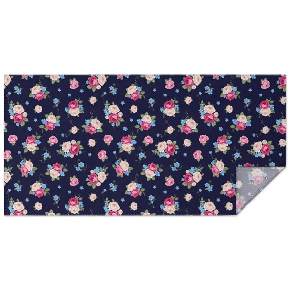 Floral Pattern C Pioneer Flower Floral Print Pattern Tablecloth, Polyester Kitchen ...