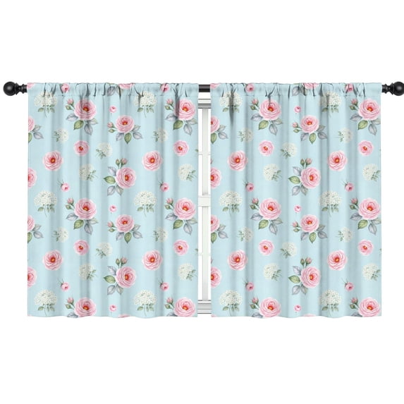 Pioneer Flower Floral Print Pattern Teens Curtains,Teens Insulated Curtains Set Of 2,Bedroom Essentials,Toddler Room Decor 42"x54"