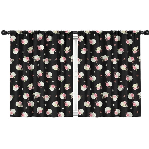 Pioneer Flower Floral Print Pattern Teens Curtains,Teens Insulated Curtains Set Of 2,Bedroom Essentials,Toddler Room Decor 42"x54"