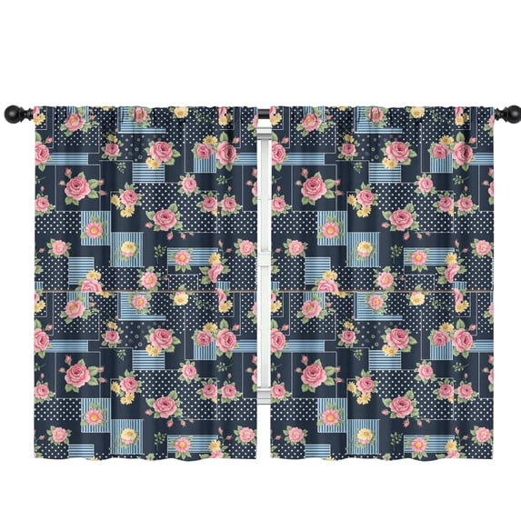 Pioneer Flower Floral Print Pattern Teens Curtains,Teens Insulated Curtains Set Of 2,Bedroom Essentials,Toddler Room Decor 42"x63"