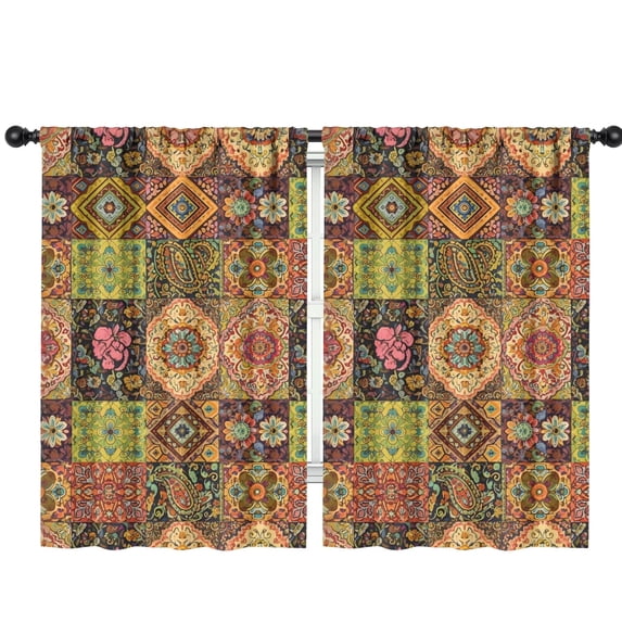 Pioneer Flower Floral Print Pattern Teens Curtains,Teens Insulated Curtains Set Of 2,Bedroom Essentials,Toddler Room Decor 42"x63"