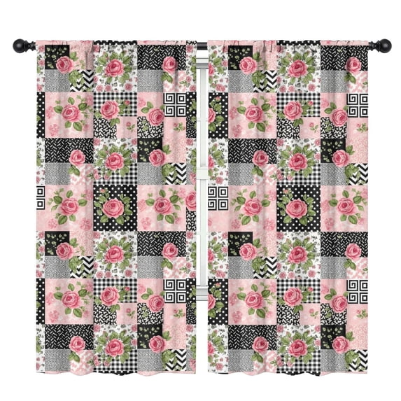 Pioneer Flower Floral Print Pattern Teens Curtains,Teens Insulated Curtains Set Of 2,Bedroom Essentials,Toddler Room Decor 42"x84"