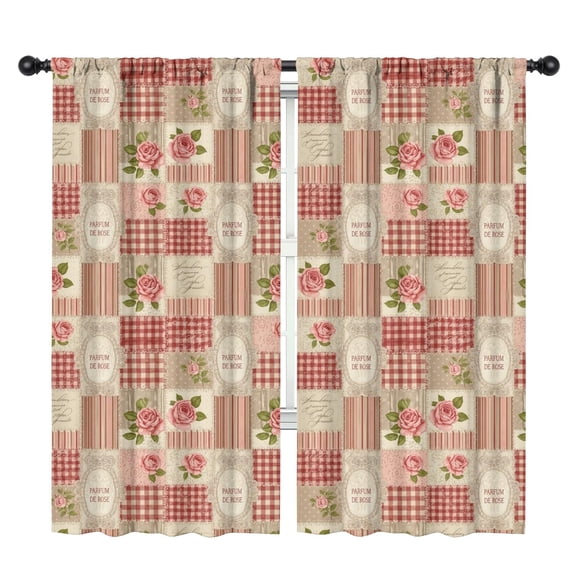 Pioneer Flower Floral Print Pattern Teens Curtains,Teens Insulated Curtains Set Of 2,Bedroom Essentials,Toddler Room Decor 42"x84"