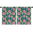 thumbnail image 1 of Pioneer Flower Floral Print Pattern Teens Curtains,Teens Insulated Curtains Set Of 2,Bedroom Essentials,Toddler Room Decor 52"x63", 1 of 5