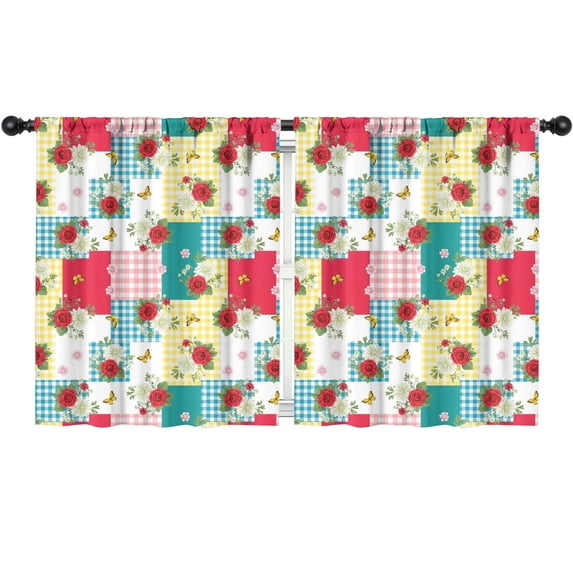 Pioneer Flower Floral Print Pattern Teens Curtains,Teens Insulated Curtains Set Of 2,Bedroom Essentials,Toddler Room Decor 52"x63"