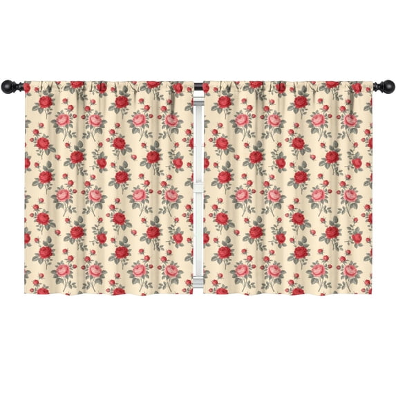 Pioneer Flower Floral Print Pattern Teens Curtains,Teens Insulated Curtains Set Of 2,Bedroom Essentials,Toddler Room Decor 52"x63"
