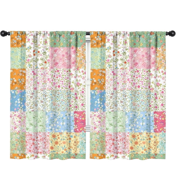 Pioneer Flower Floral Print Pattern Teens Curtains,Teens Insulated Curtains Set Of 2,Bedroom Essentials,Toddler Room Decor 52"x84"