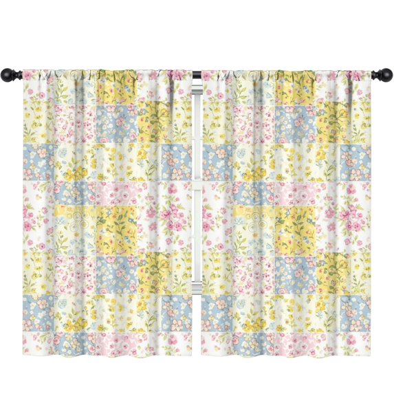 Pioneer Flower Floral Print Pattern Teens Curtains,Teens Insulated Curtains Set Of 2,Bedroom Essentials,Toddler Room Decor 52"x84"