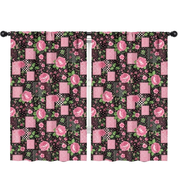 Pioneer Flower Floral Print Pattern Teens Curtains,Teens Insulated Curtains Set Of 2,Bedroom Essentials,Toddler Room Decor 52"x84"