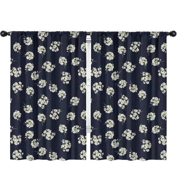 Pioneer Flower Floral Print Pattern Teens Curtains,Teens Insulated Curtains Set Of 2,Bedroom Essentials,Toddler Room Decor 52"x84"