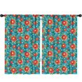 thumbnail image 1 of Pioneer Flower Floral Print Pattern Teens Curtains,Teens Insulated Curtains Set Of 2,Bedroom Essentials,Toddler Room Decor 52"x84", 1 of 5