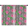 thumbnail image 1 of Pioneer Flower Floral Print Pattern Teens Curtains,Teens Insulated Curtains Set Of 2,Bedroom Essentials,Toddler Room Decor 52"x84", 1 of 5