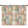 thumbnail image 1 of Pioneer Flower Floral Print Pattern Teens Curtains,Teens Insulated Curtains Set Of 2,Bedroom Essentials,Toddler Room Decor 52"x84", 1 of 3