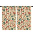 thumbnail image 1 of Pioneer Flower Floral Print Pattern Teens Curtains,Teens Insulated Curtains Set Of 2,Bedroom Essentials,Toddler Room Decor 52"x84", 1 of 5