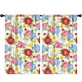thumbnail image 1 of Pioneer Flower Floral Print Pattern Teens Curtains,Teens Insulated Curtains Set Of 2,Bedroom Essentials,Toddler Room Decor 52"x84", 1 of 5
