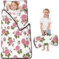 thumbnail image 1 of Pioneer Flower Floral Print Pattern Teens Toddler Nap Mat with Pillow, Sleeping Mat Bag for Preschool Daycare 51"x22", 1 of 6