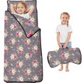 thumbnail image 1 of Pioneer Flower Floral Print Pattern Teens Toddler Nap Mat with Pillow, Sleeping Mat Bag for Preschool Daycare 60"x20", 1 of 6