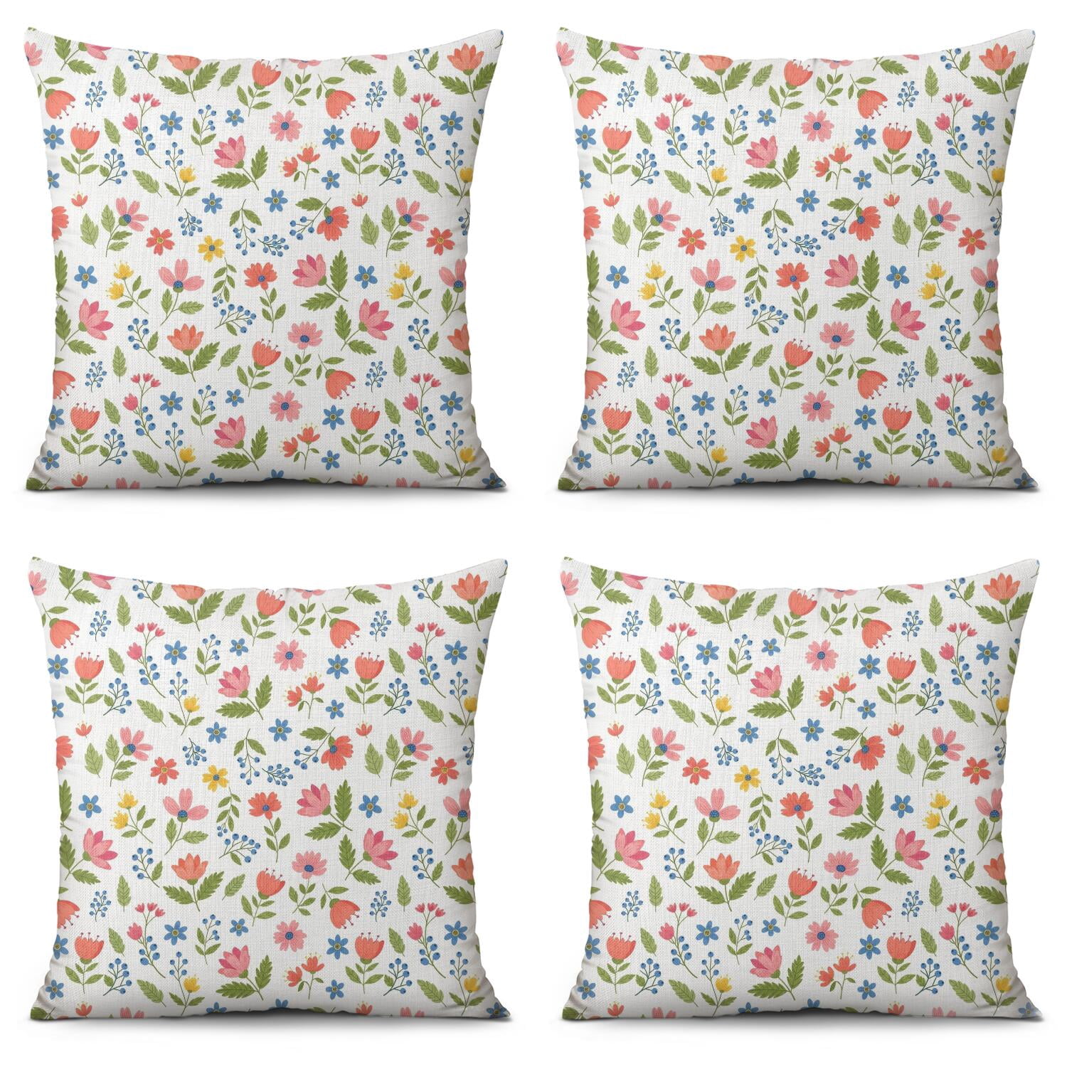 Pioneer Flower Floral Print Pattern Throw Pillow Covers 20